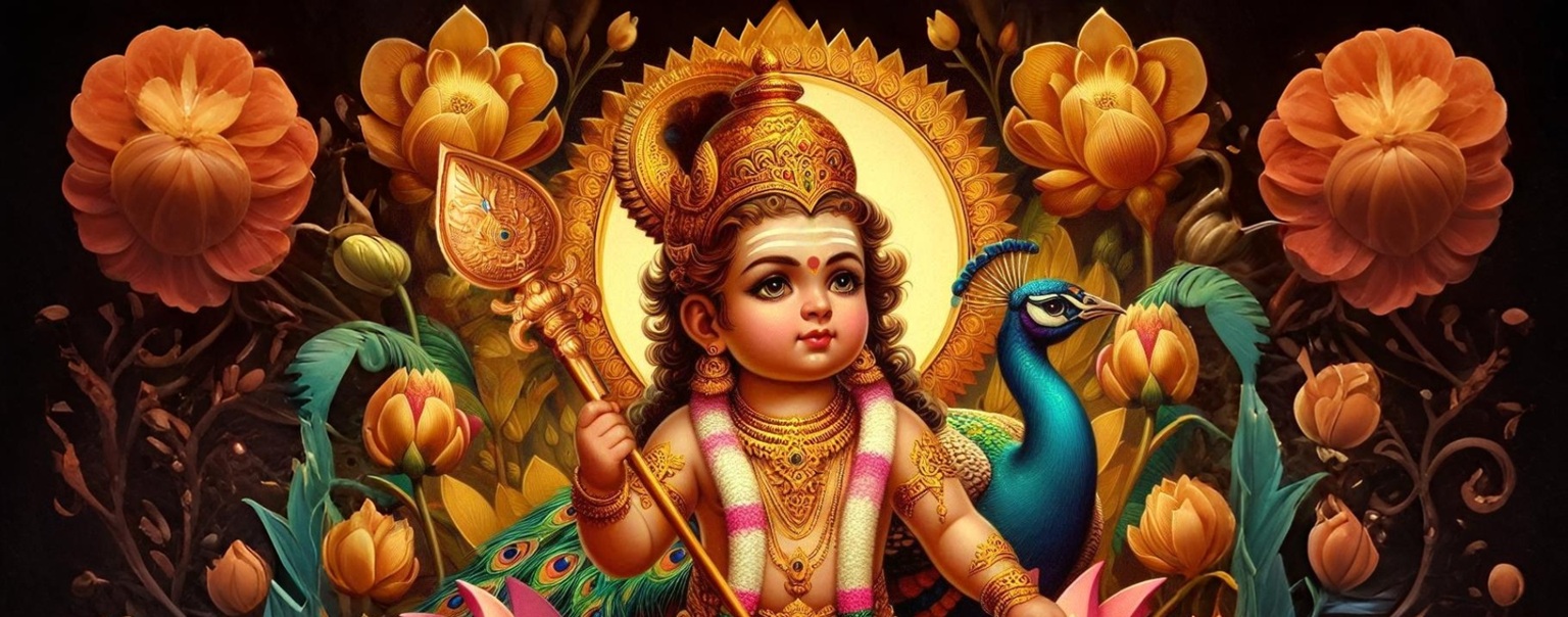 Lord Muruga devotional prayer scene